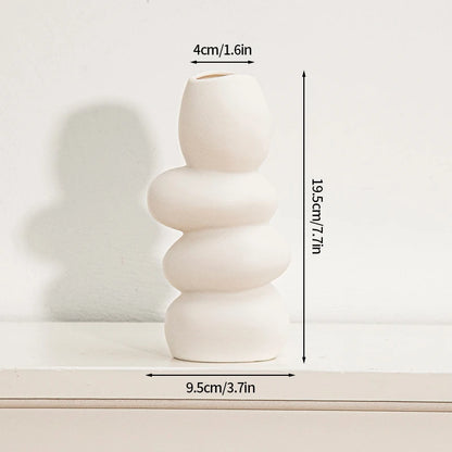 Modern White Minimalist Ceramic Vase