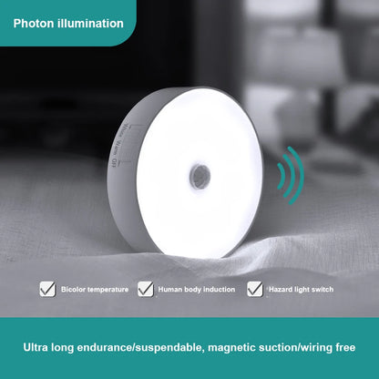 USB Rechargeable PIR Motion Sensor LED Night Light