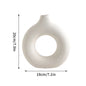 Pure White Ceramic Decorative Dried Flower Vase