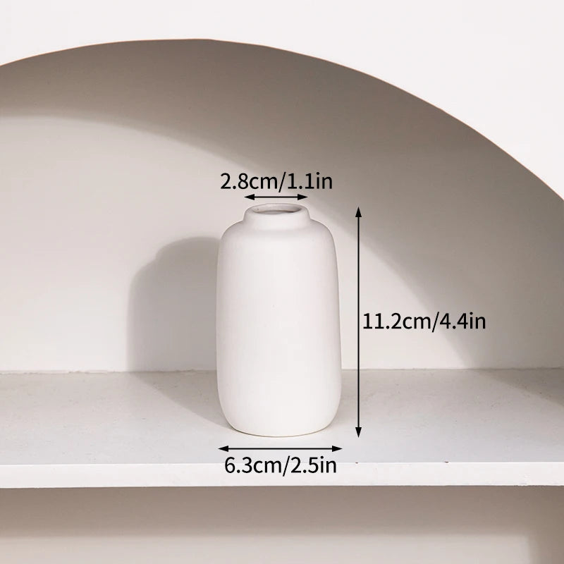 Modern White Minimalist Ceramic Vase