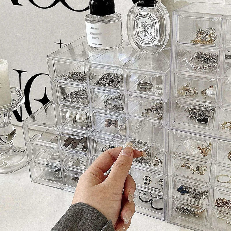 Cosmetic Jewelry Multi Layer Transparent  Storage Box