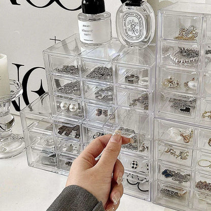 Cosmetic Jewelry Multi Layer Transparent  Storage Box