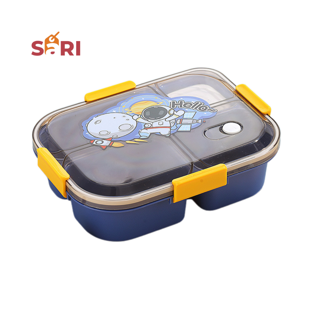 SARI | Kids Lunch Box with Air Vent | Bear Design Leak-Proof | 1100mL