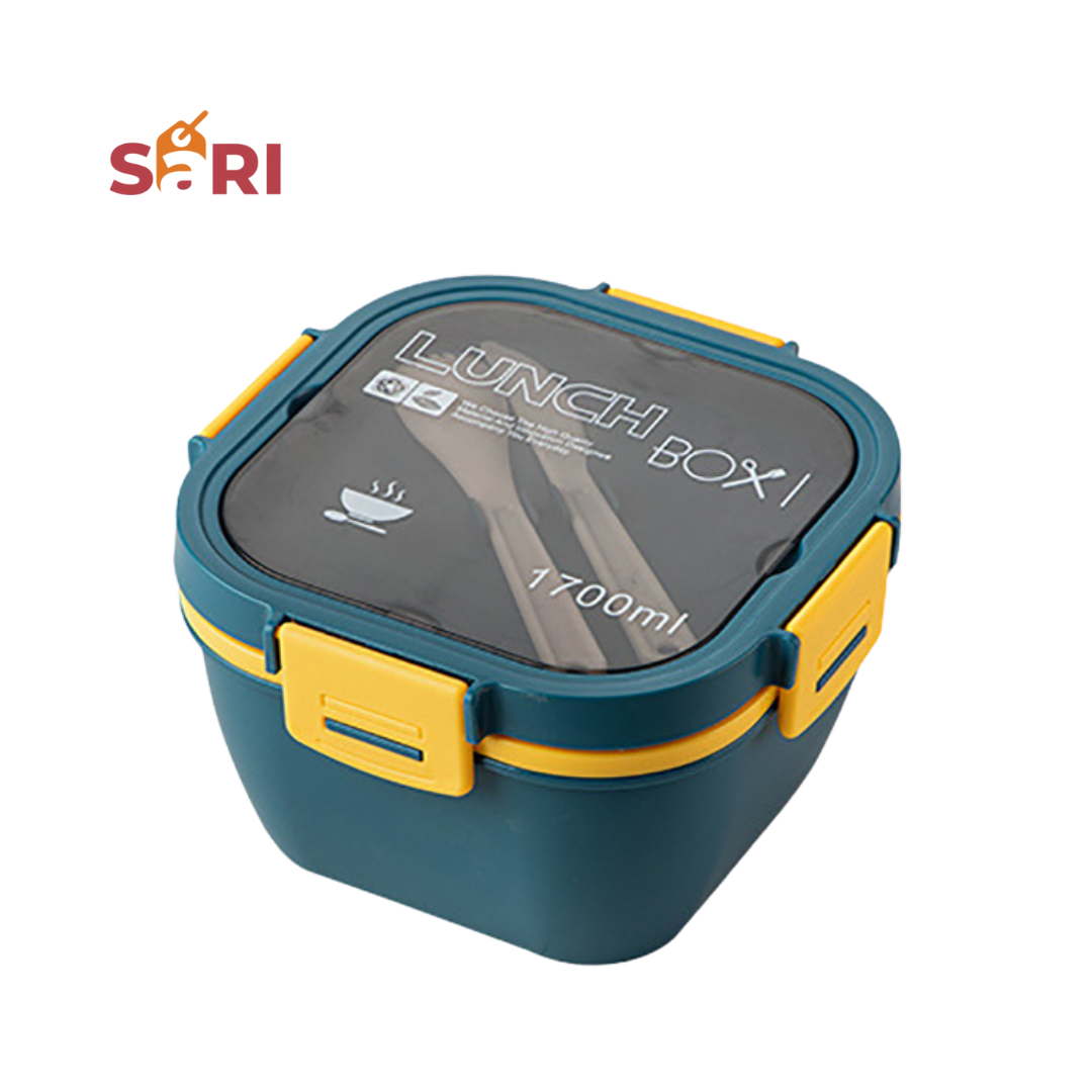 SARI | Double Layer Bento Lunch Box | Leak-Proof Food Container | 1700mL