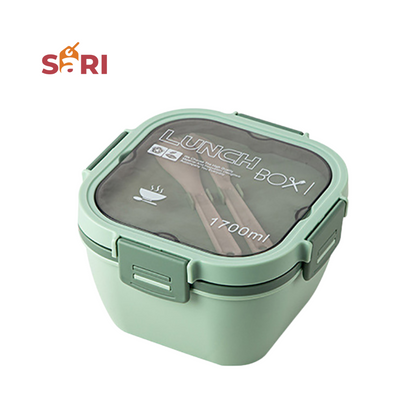 SARI | Double Layer Bento Lunch Box | Leak-Proof Food Container | 1700mL