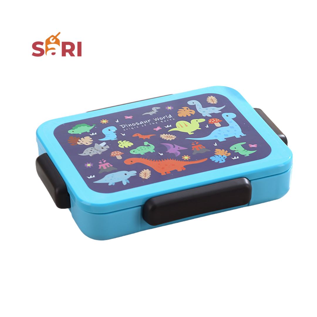 SARI | Five Grid Lunch Box for Kids | Cartoon Design Rectangular | 1200mL