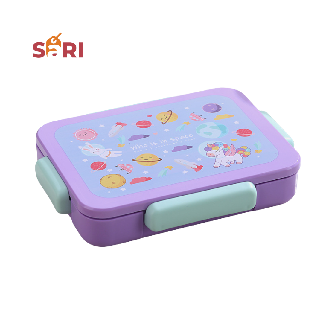SARI | Five Grid Lunch Box for Kids | Cartoon Design Rectangular | 1200mL