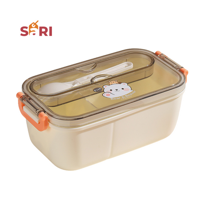 SARI Plastic Cartoon Lunch Box For Kids - 1200ml