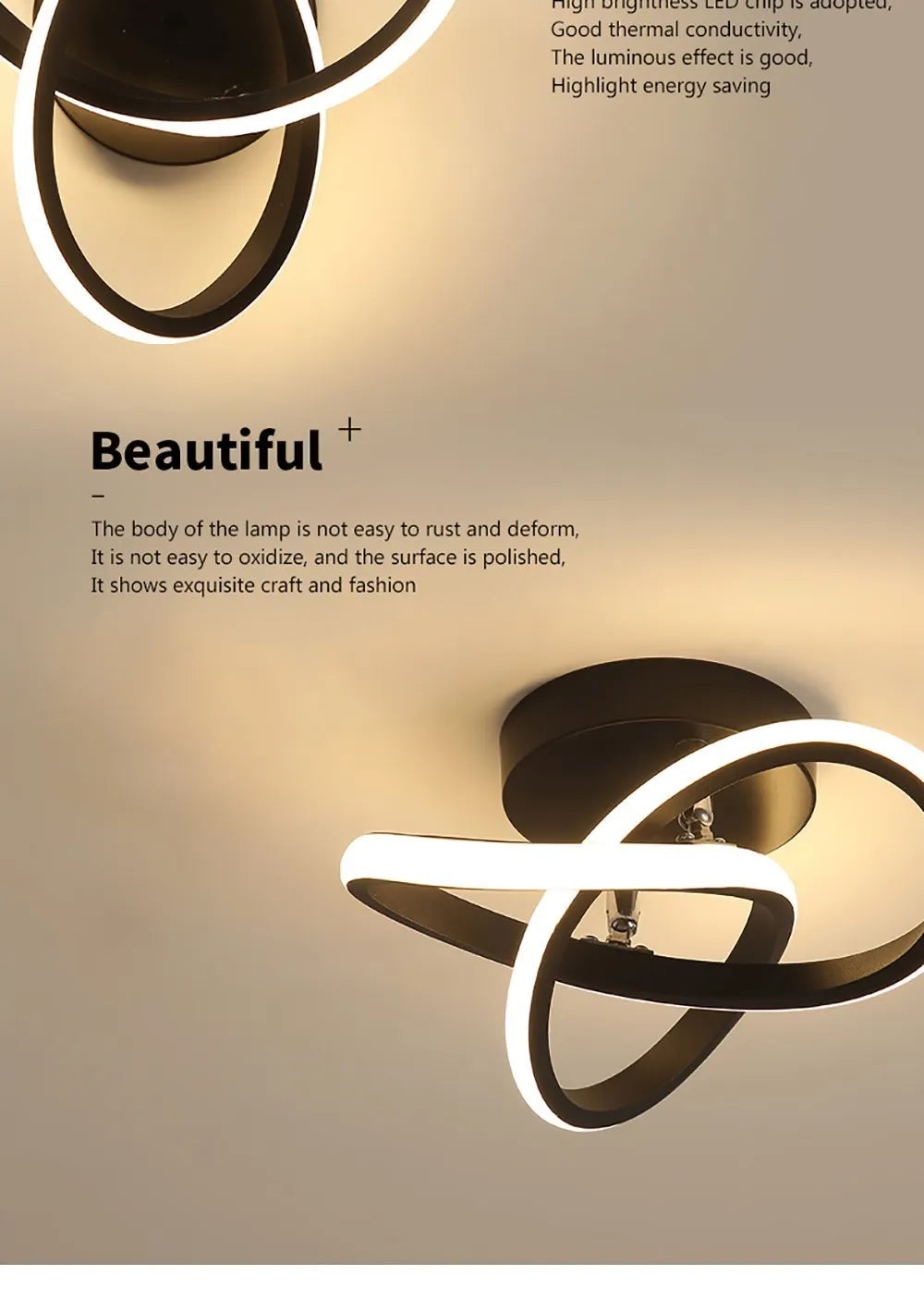LED Strip Aisle Modern Minimalist Ceiling Lights