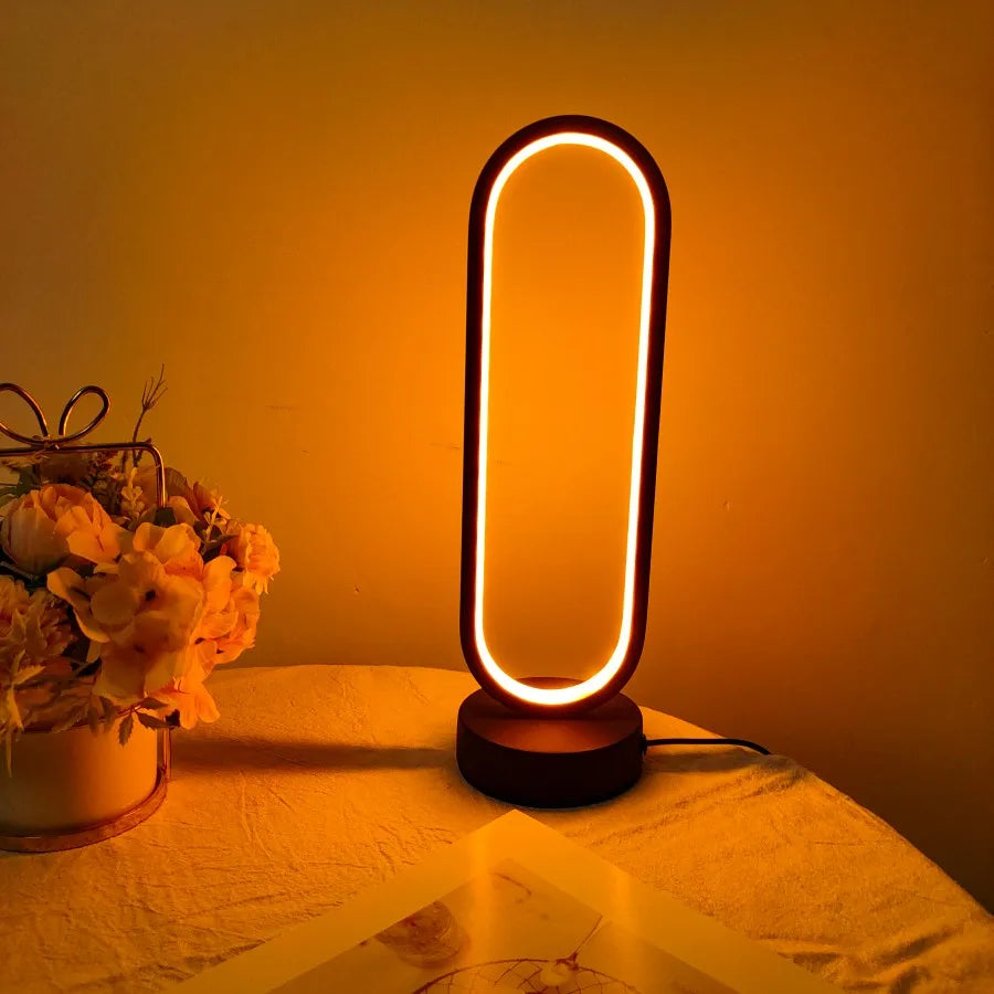 Three-color Dimming Bedside LED Ring Lamp