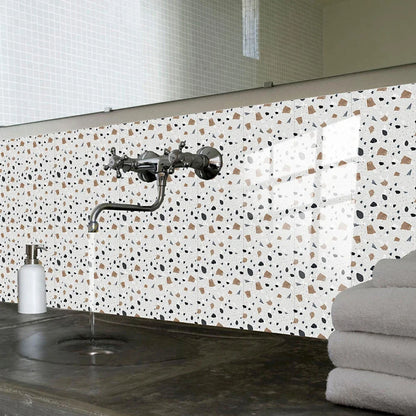 10 pcs Marble Terrazzo Waterproof and Oil-Proof Wallpaper
