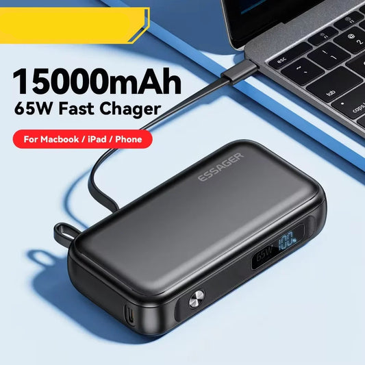 Power Bank Portable 15000mAh in With USB TypeC Cable