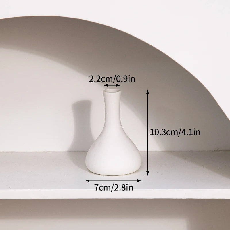 Modern White Minimalist Ceramic Vase