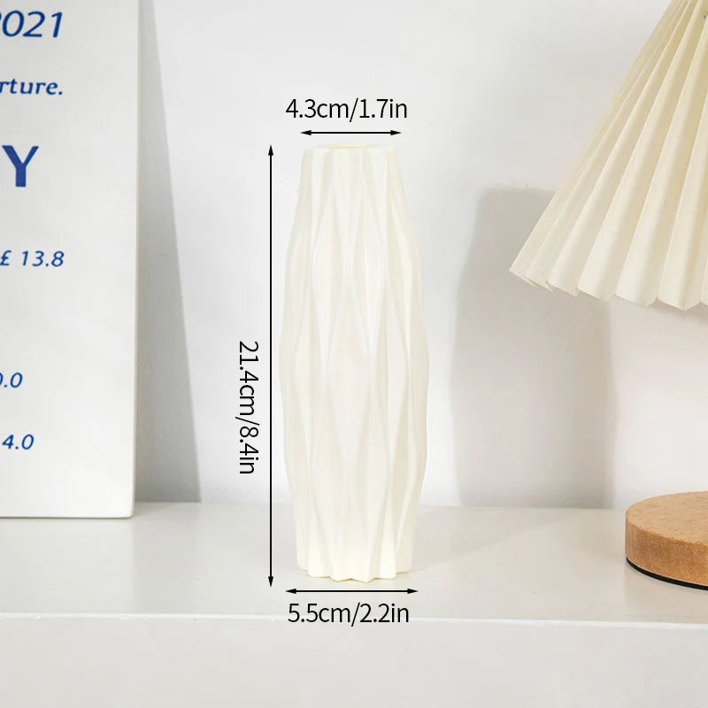 Pure White Ceramic Decorative Dried Flower Vase