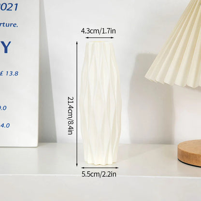 Pure White Ceramic Decorative Dried Flower Vase