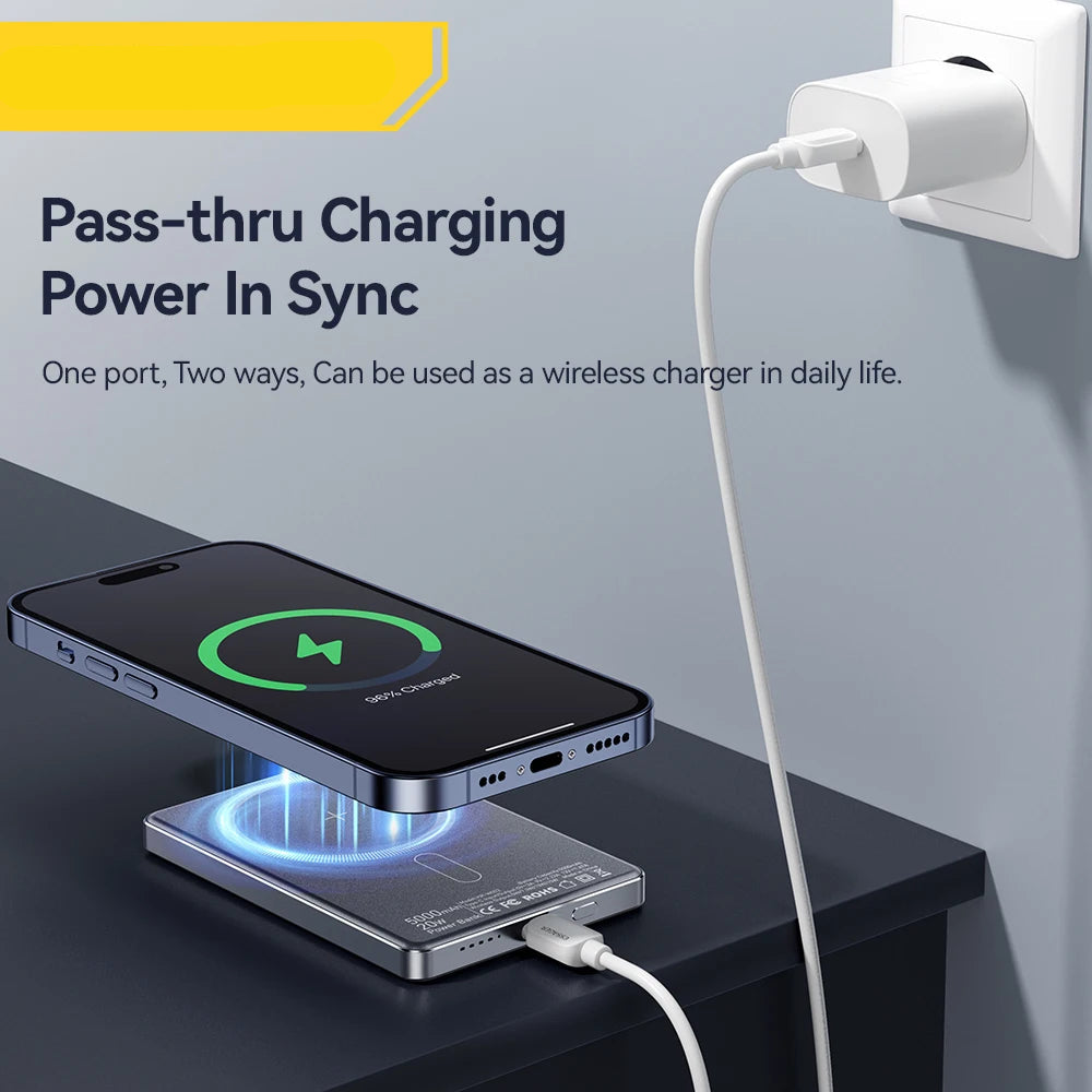 Thin Wireless Power Bank Magnetic 20W 5000mAh