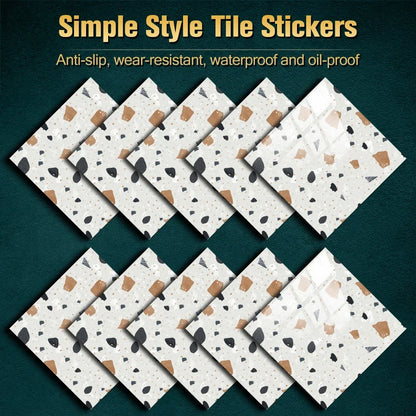 10 pcs Marble Terrazzo Waterproof and Oil-Proof Wallpaper