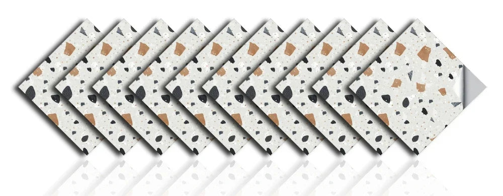 10 pcs Marble Terrazzo Waterproof and Oil-Proof Wallpaper