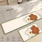 Flower Kitchen Mat Anti-Fatigue Non-Slip Floor Carpet