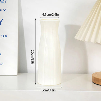 Pure White Ceramic Decorative Dried Flower Vase