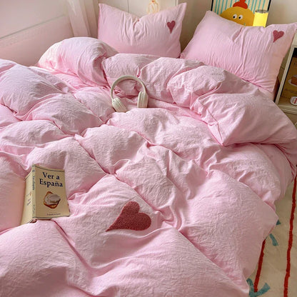 Heart-Shaped Bedding Duvet Cover Set