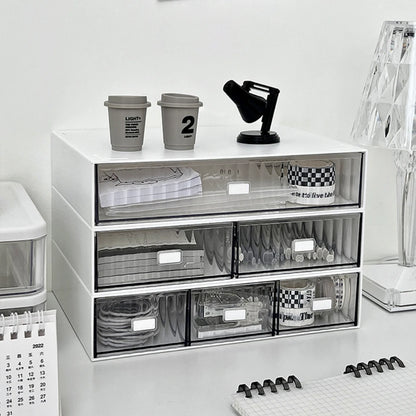 Acrylic Pen Stationery Storage Box Drawer