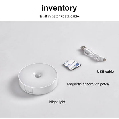 USB Rechargeable PIR Motion Sensor LED Night Light