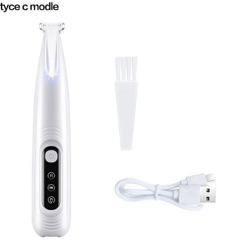 Pet Hair Trimmer with LED Display 18mm Widen Blade