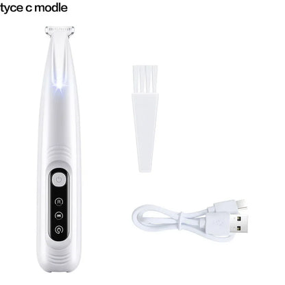 Pet Hair Trimmer with LED Display 18mm Widen Blade