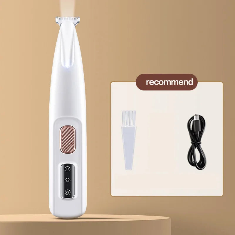 Pet Hair Trimmer with LED Display 18mm Widen Blade