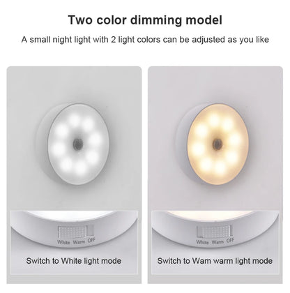 USB Rechargeable PIR Motion Sensor LED Night Light