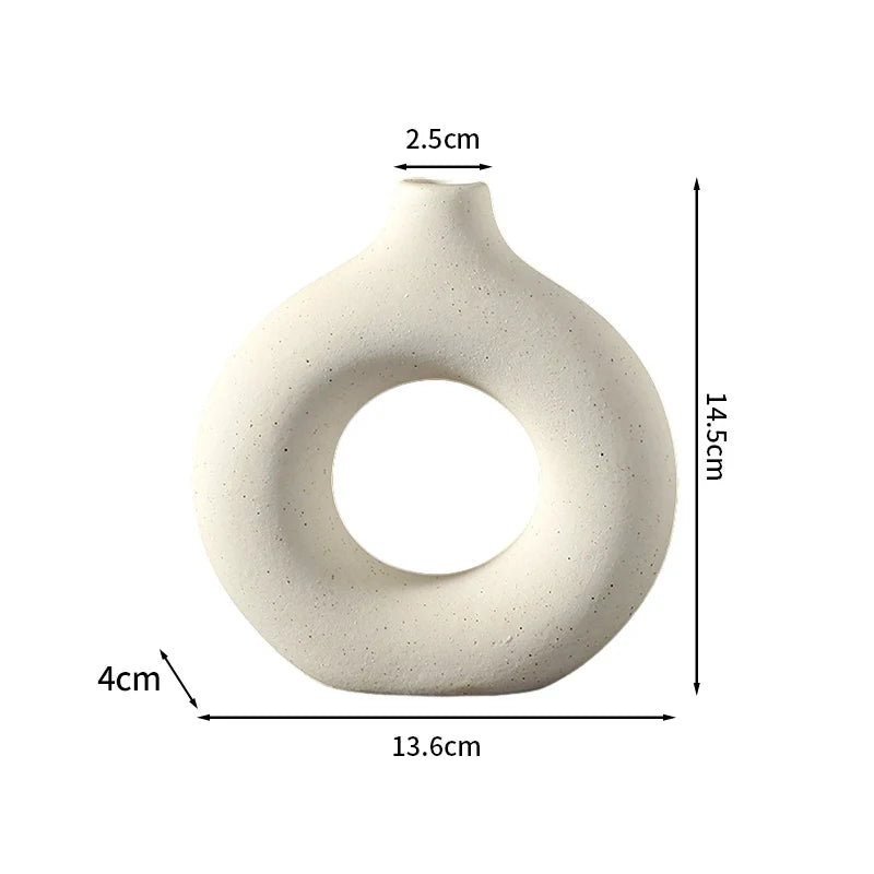 White Nordic Flower Vase Ceramic
