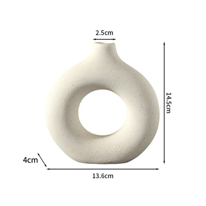 White Nordic Flower Vase Ceramic