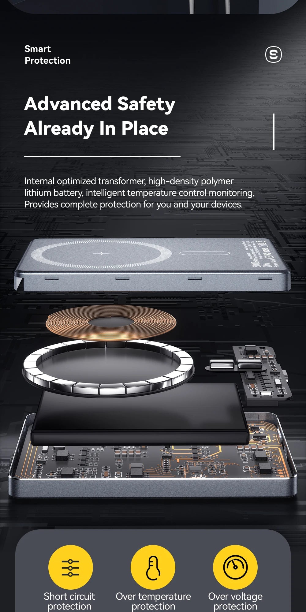 Thin Wireless Power Bank Magnetic 20W 5000mAh
