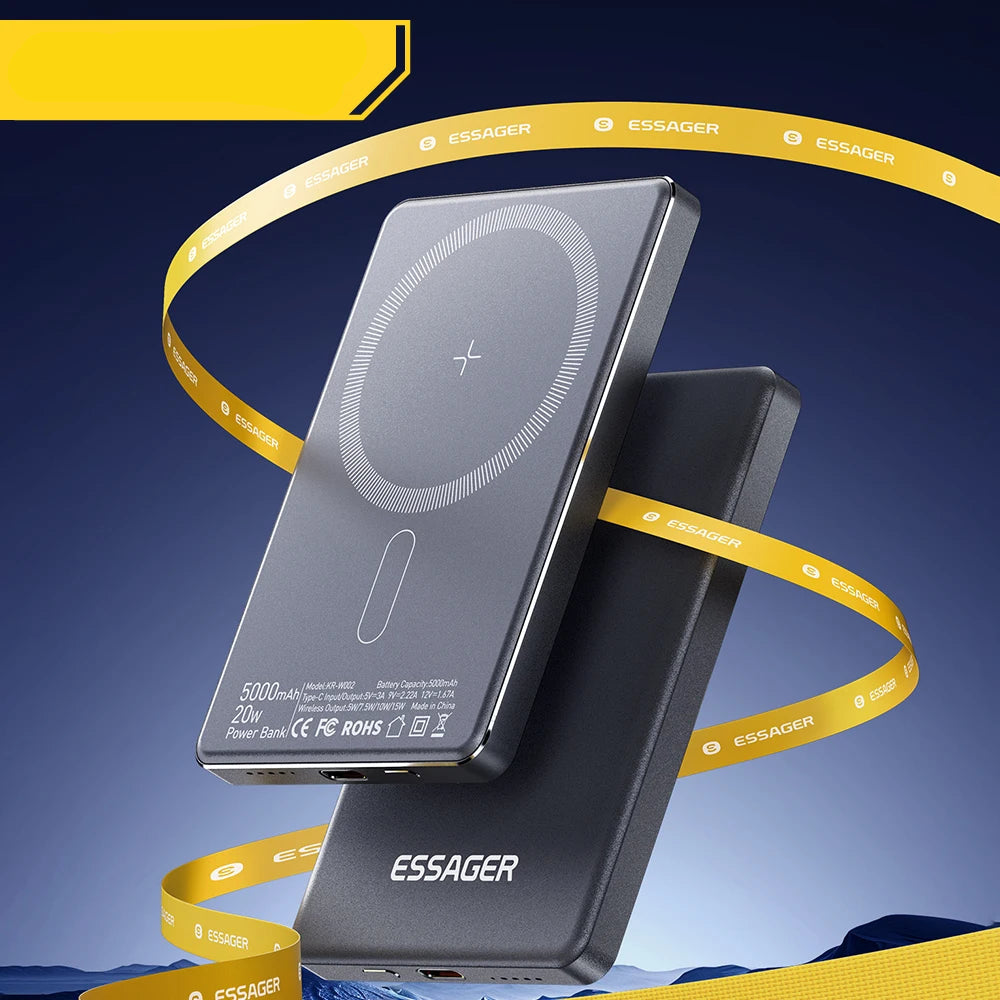 Thin Wireless Power Bank Magnetic 20W 5000mAh