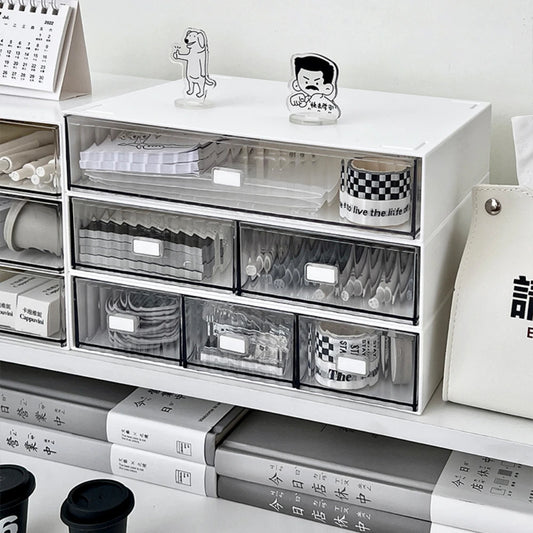 Acrylic Pen Stationery Storage Box Drawer