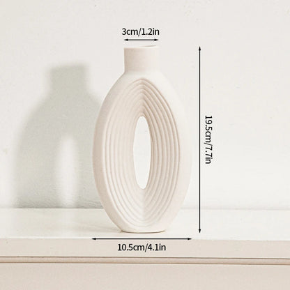 Modern White Minimalist Ceramic Vase