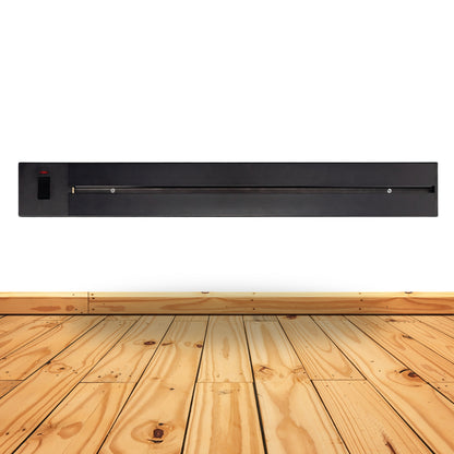 Americo Wall Mounted Power Track Socket with Switch Black 70cm