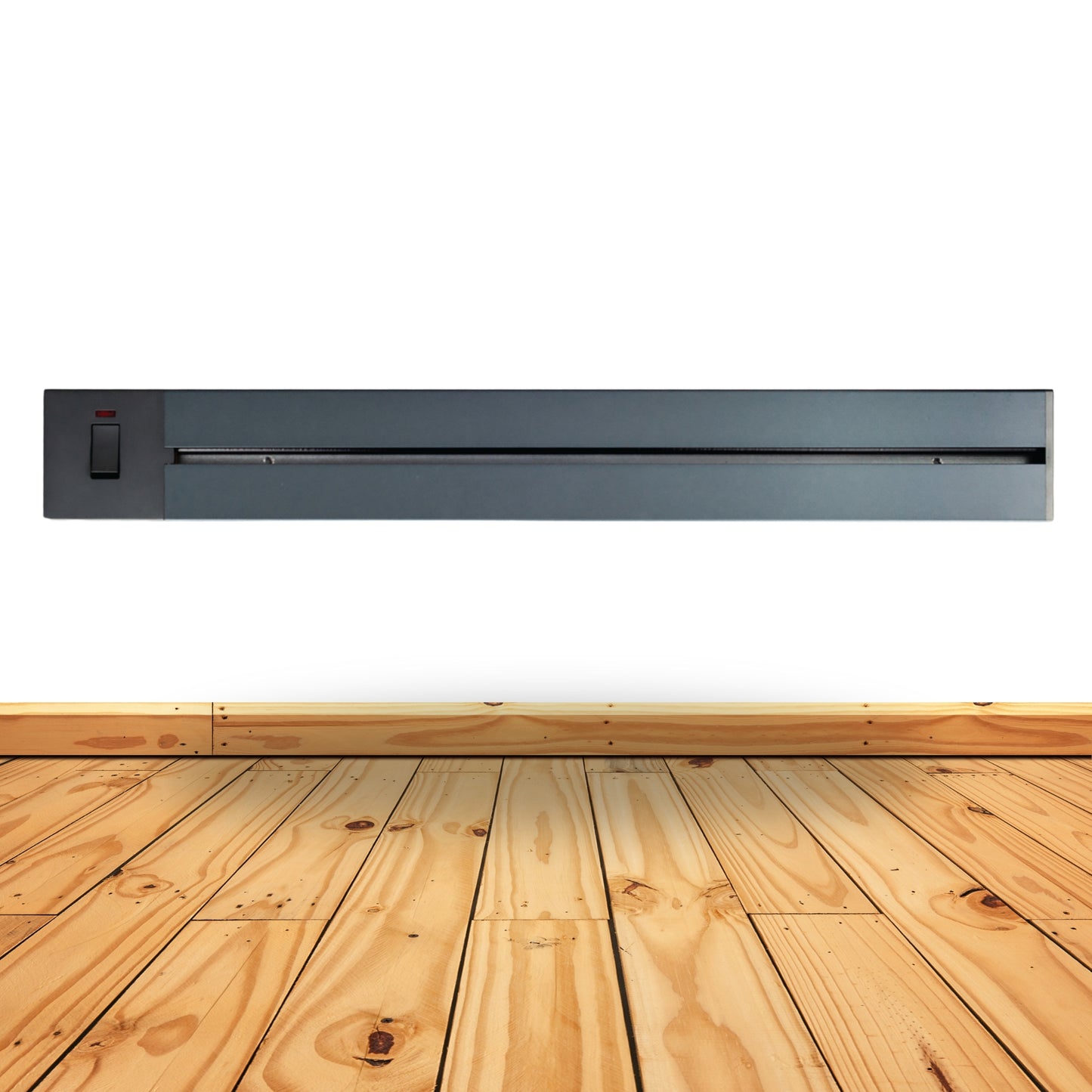 Americo Wall Mounted Power Track Socket with Switch Black 70cm