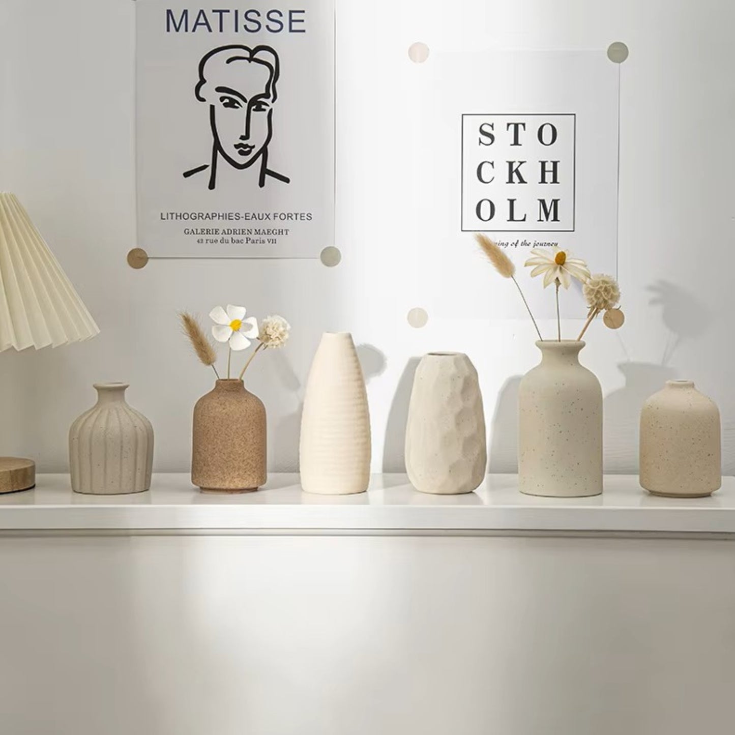 Modern White Minimalist Ceramic Vase