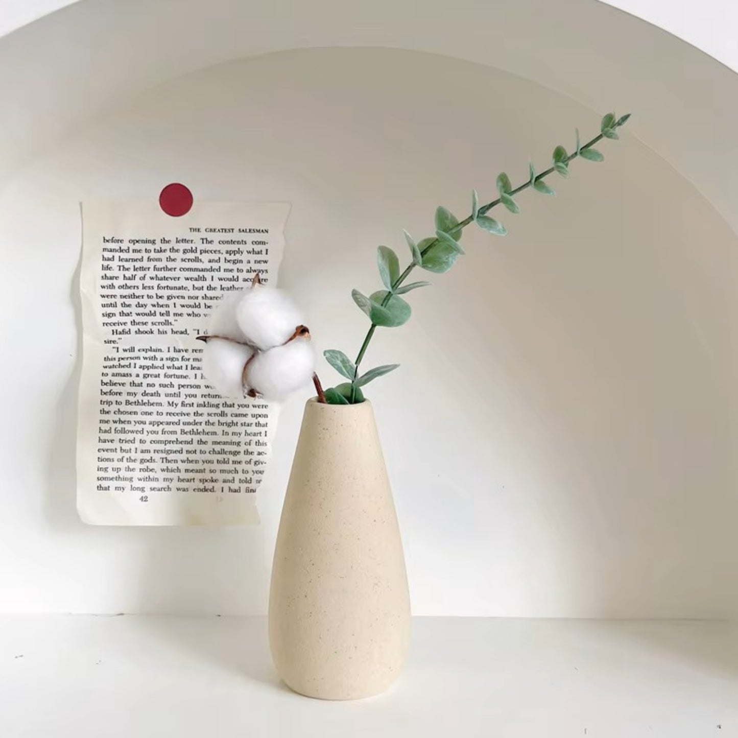 Modern White Minimalist Ceramic Vase
