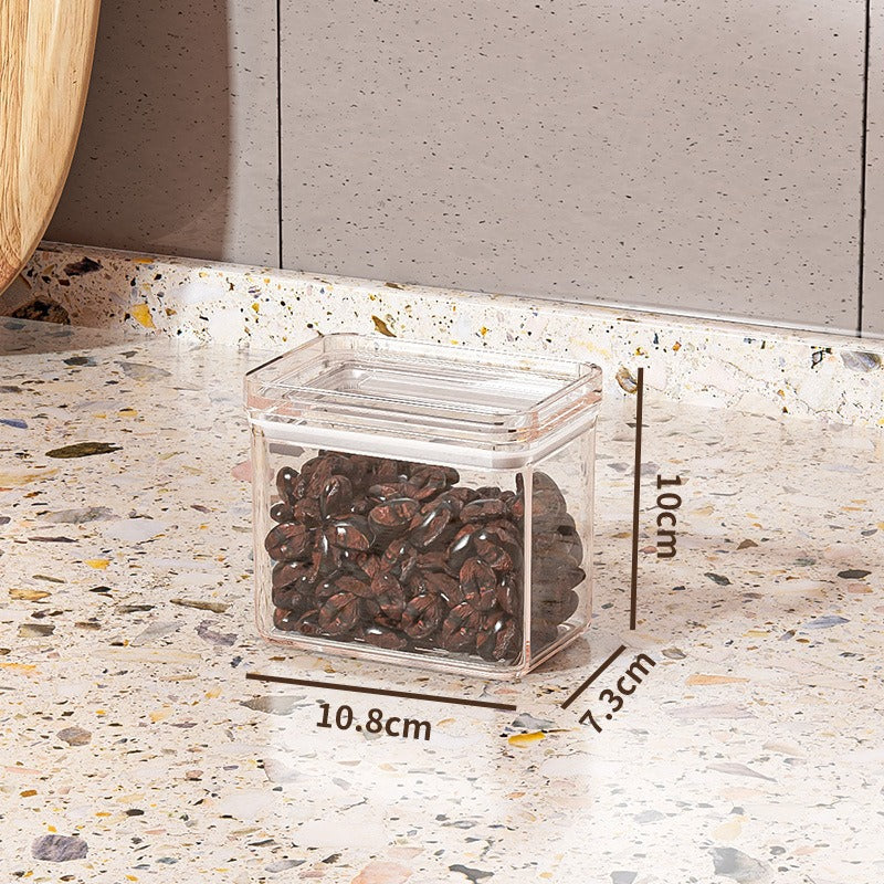 Wooden and Clear Lid Food Container 500mL Airtight Storage Jar – SARI SmartSeal | Minimalist, Durable, Leakproof, Storage for Snacks & Pantry Goods