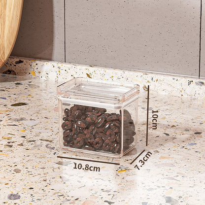 Wooden and Clear Lid Food Container 500mL Airtight Storage Jar – SARI SmartSeal | Minimalist, Durable, Leakproof, Storage for Snacks & Pantry Goods